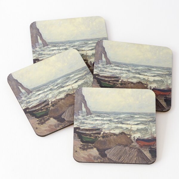 Item preview, Fishing Boats on the Beach at Etretat - Claude Monet designed and sold by dottyshai.