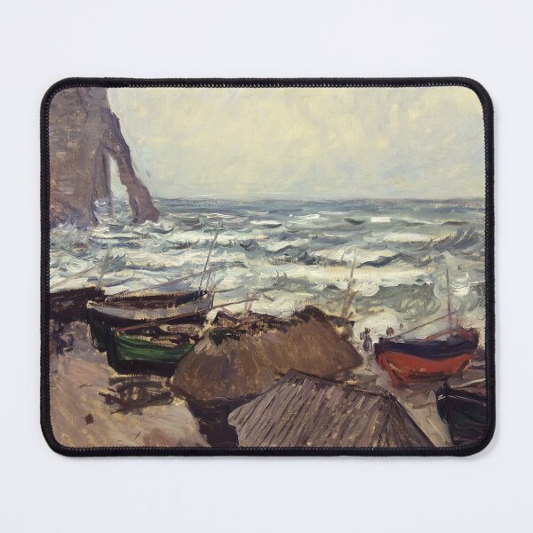Item preview, Fishing Boats on the Beach at Etretat - Claude Monet designed and sold by dottyshai.