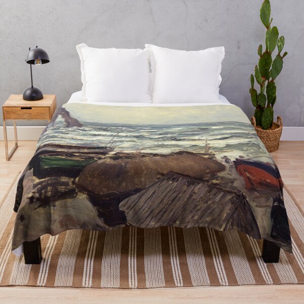 Item preview, Fishing Boats on the Beach at Etretat - Claude Monet designed and sold by dottyshai.
