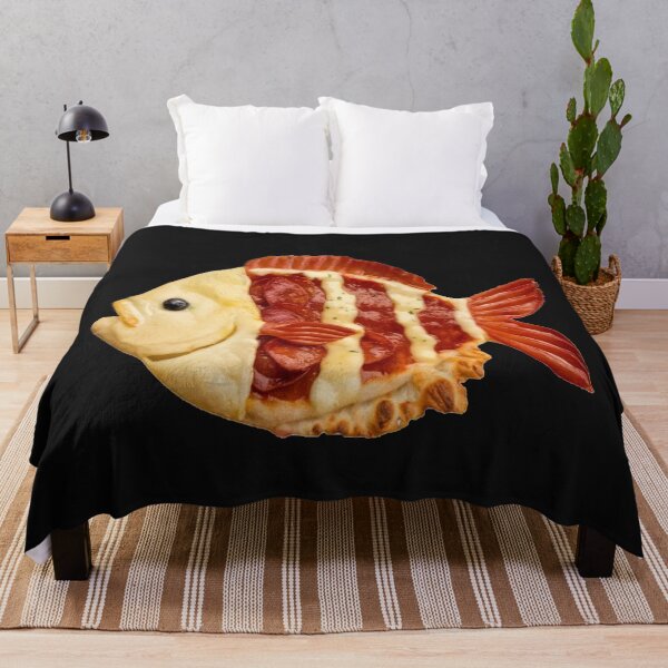 Item preview, fish Pizza fish ocean sea food pizza cartoon animal funny goldfish color cute yellow sealife water designed and sold by thechoice1.