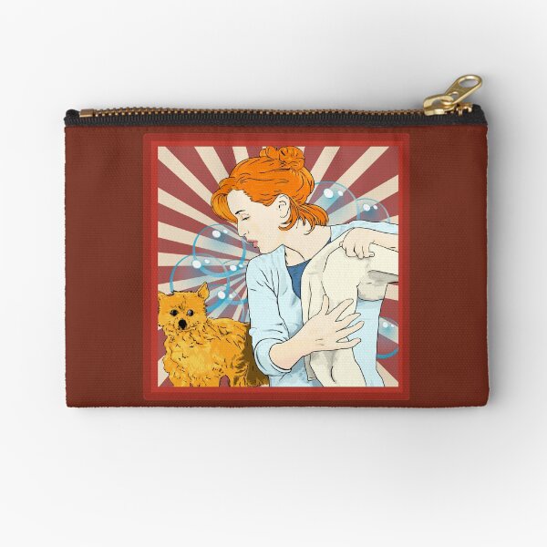 X-files inspired flat zipper pouch ready to ship
