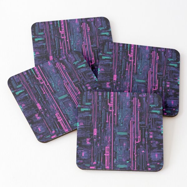 Item preview, Neon Noir Circuit, Vaporwave, Pixel Art, Urban Goth designed and sold by Burn-Ego.