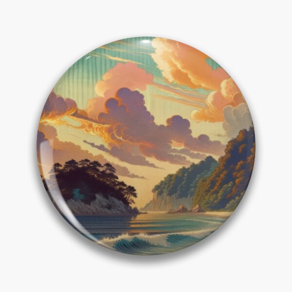 Item preview, Morning Views at Hennen - A Contemporary Ukiyo-e Nature Landscape designed and sold by Kijiermono.