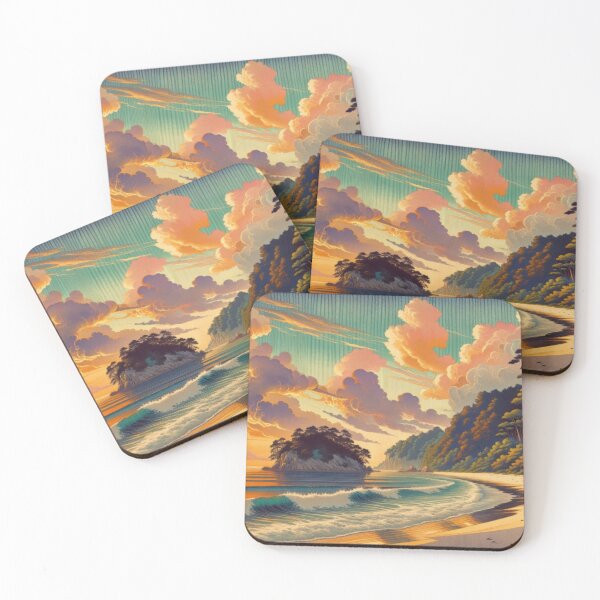 Item preview, Morning Views at Hennen - A Contemporary Ukiyo-e Nature Landscape designed and sold by Kijiermono.