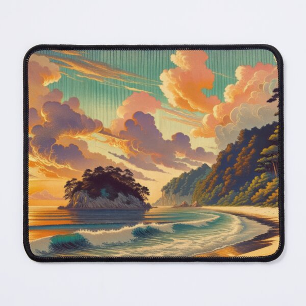 Item preview, Morning Views at Hennen - A Contemporary Ukiyo-e Nature Landscape designed and sold by Kijiermono.