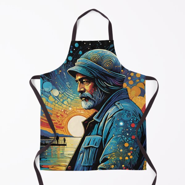 Item preview, hombre, arte, puesta de sol, orilla, mar designed and sold by DonnaBlankaArt.