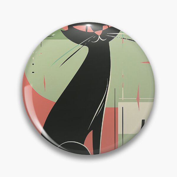 Item preview, Modern Retro Vintage Cat Art designed and sold by nomiraclehere.
