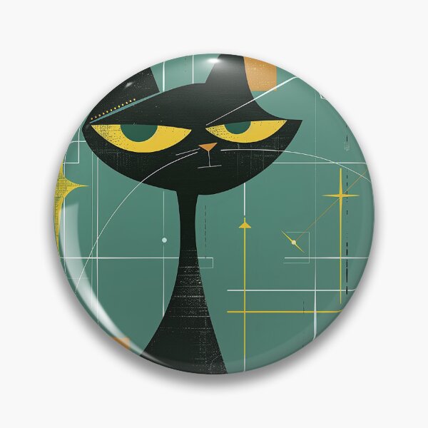 Item preview, Modern Retro Vintage Cat Art designed and sold by nomiraclehere.