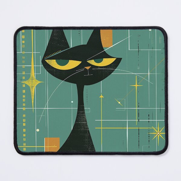 Item preview, Modern Retro Vintage Cat Art designed and sold by nomiraclehere.