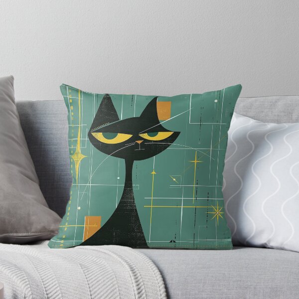 Item preview, Modern Retro Vintage Cat Art designed and sold by nomiraclehere.