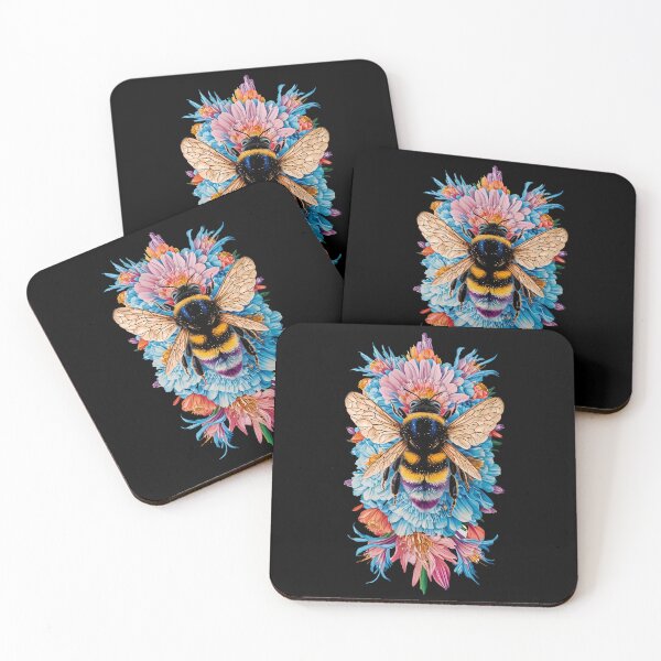 Item preview, Bumblebee And Bouquet designed and sold by Funny Vintage Stickers And T-Shirts.