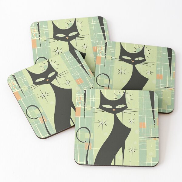 Item preview, Modern Retro Vintage Cat Art designed and sold by nomiraclehere.