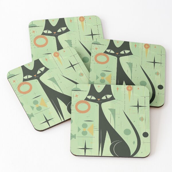 Item preview, Modern Retro Vintage Cat Art designed and sold by nomiraclehere.