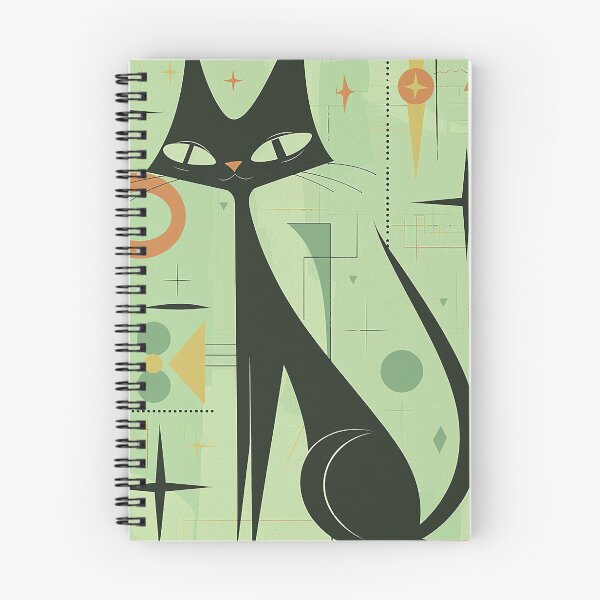 Item preview, Modern Retro Vintage Cat Art designed and sold by nomiraclehere.