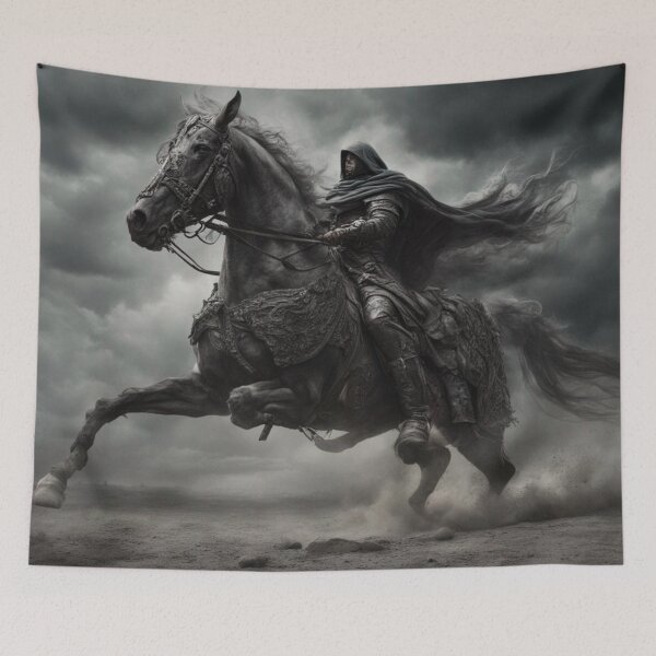 Item preview, horseman of the apocalypse, horse, drawing, art, man designed and sold by DonnaBlankaArt.