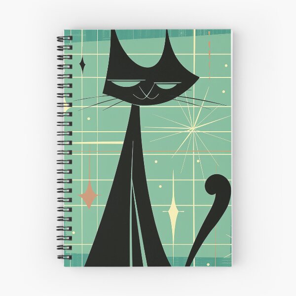 Item preview, Modern Retro Vintage Cat Art designed and sold by nomiraclehere.