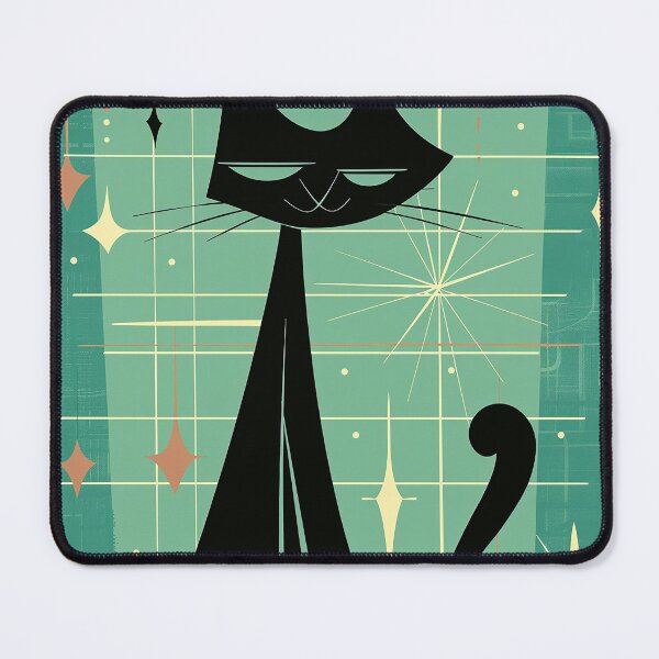 Item preview, Modern Retro Vintage Cat Art designed and sold by nomiraclehere.