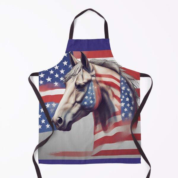 Item preview, US Flag Horse Head designed and sold by Fat Pony.