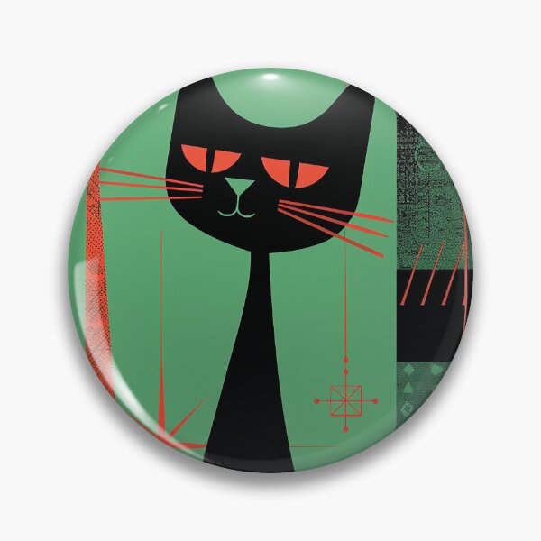 Item preview, Modern Retro Vintage Cat Art designed and sold by nomiraclehere.