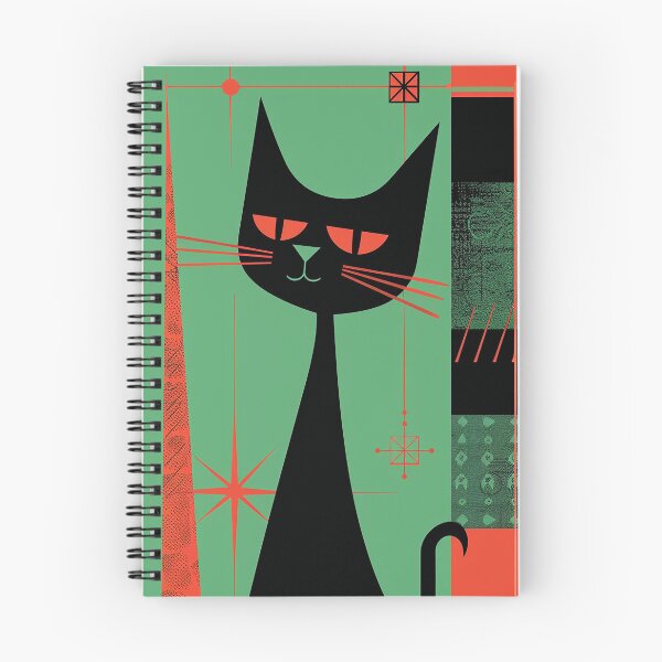 Item preview, Modern Retro Vintage Cat Art designed and sold by nomiraclehere.