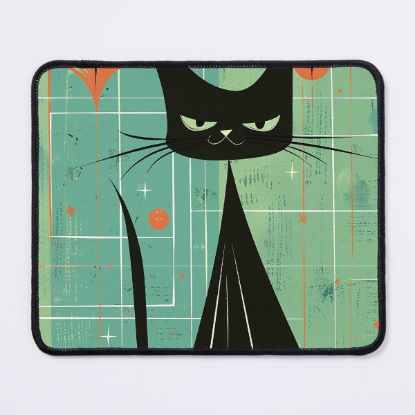 Item preview, Modern Retro Vintage Cat Art designed and sold by nomiraclehere.