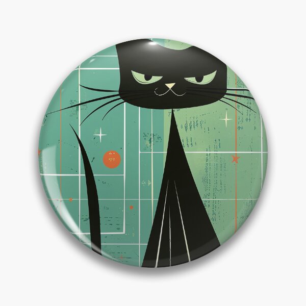 Item preview, Modern Retro Vintage Cat Art designed and sold by nomiraclehere.