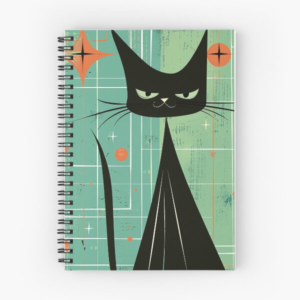 Item preview, Modern Retro Vintage Cat Art designed and sold by nomiraclehere.