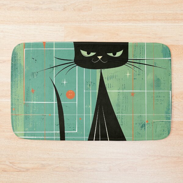 Item preview, Modern Retro Vintage Cat Art designed and sold by nomiraclehere.