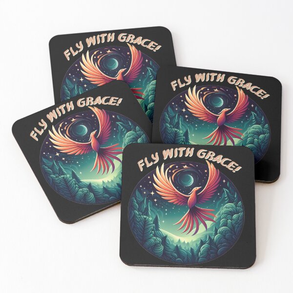 Item preview, Fly With Grace: Phoenix Soaring Above the Forest, "The only limit is you" designed and sold by Dantin.