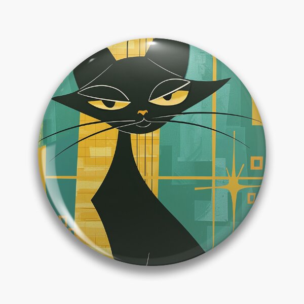 Item preview, Modern Retro Vintage Cat Art designed and sold by nomiraclehere.