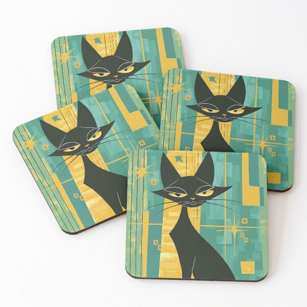 Item preview, Modern Retro Vintage Cat Art designed and sold by nomiraclehere.