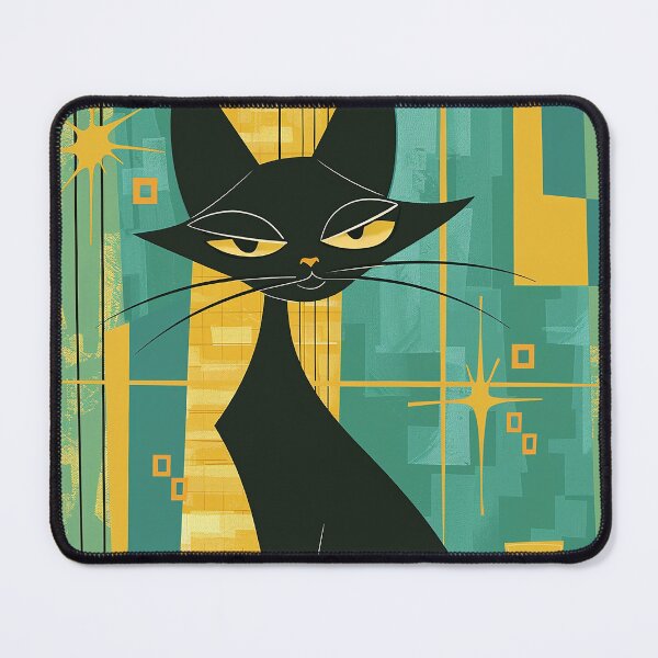 Item preview, Modern Retro Vintage Cat Art designed and sold by nomiraclehere.