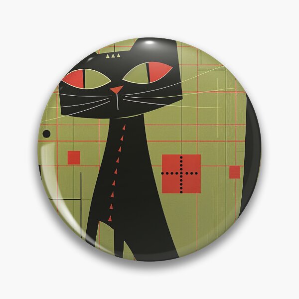 Item preview, Modern Retro Vintage Cat Art designed and sold by nomiraclehere.