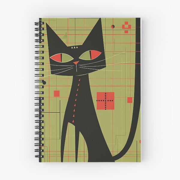 Item preview, Modern Retro Vintage Cat Art designed and sold by nomiraclehere.