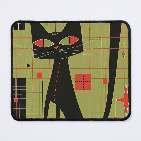 Item preview, Modern Retro Vintage Cat Art designed and sold by nomiraclehere.