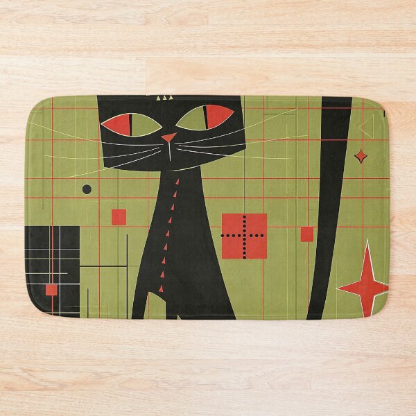 Item preview, Modern Retro Vintage Cat Art designed and sold by nomiraclehere.