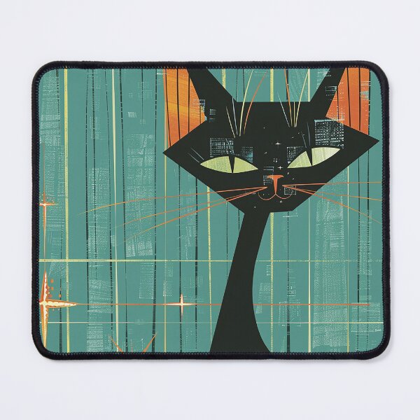Item preview, Modern Retro Vintage Cat Art designed and sold by nomiraclehere.