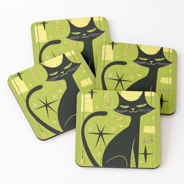 Item preview, Modern Retro Vintage Cat Art designed and sold by nomiraclehere.