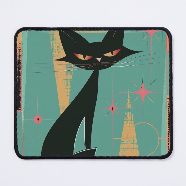 Item preview, Modern Retro Vintage Cat Art designed and sold by nomiraclehere.