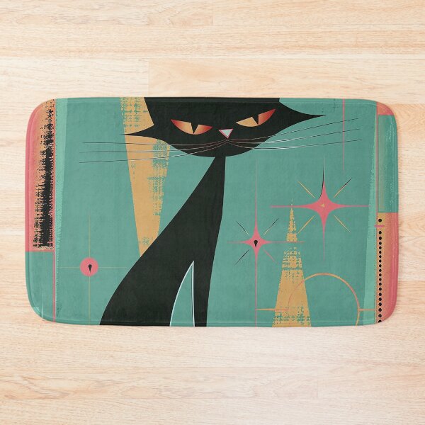 Item preview, Modern Retro Vintage Cat Art designed and sold by nomiraclehere.