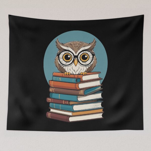 Item preview, Cute Owl Bookworm for Enthusiastic Readers designed and sold by LuminOrb.