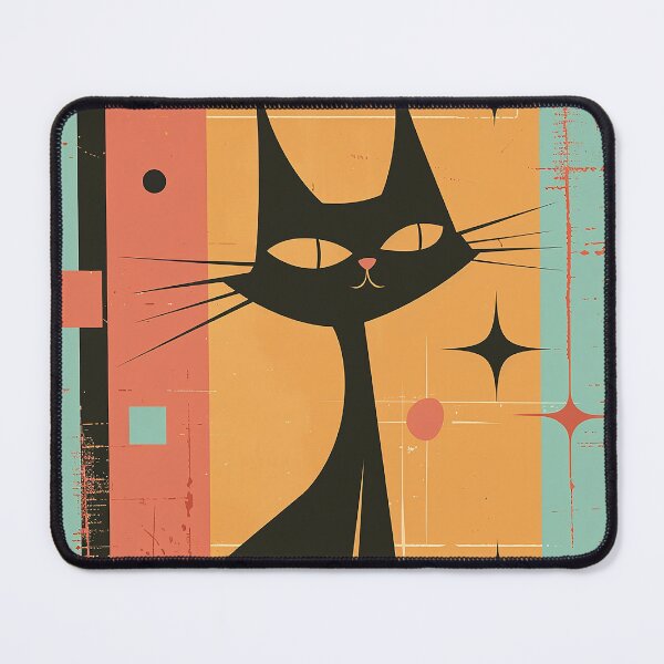 Item preview, Modern Retro Vintage Cat Art designed and sold by nomiraclehere.