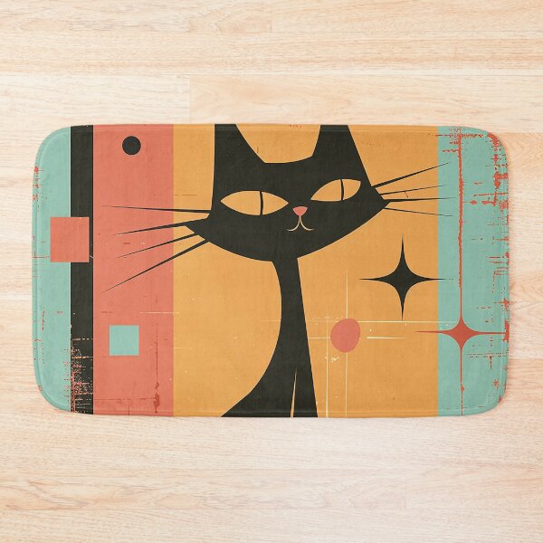 Item preview, Modern Retro Vintage Cat Art designed and sold by nomiraclehere.