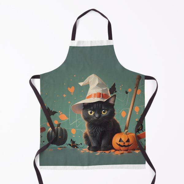 Item preview, Seameless Playful Witchy ฺBlack Cat designed and sold by CoralFoxStudio.
