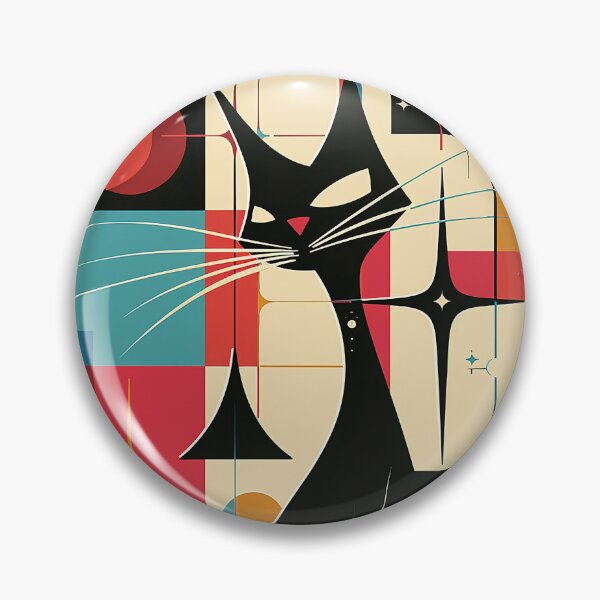 Item preview, Modern Retro Vintage Cat Art designed and sold by nomiraclehere.