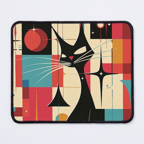 Item preview, Modern Retro Vintage Cat Art designed and sold by nomiraclehere.