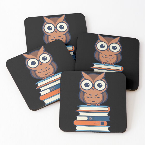 Item preview, Cute Owl Book Lover Sweet Book Illustration designed and sold by LuminOrb.