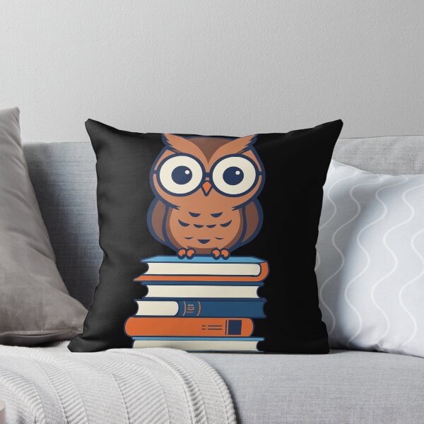 Item preview, Cute Owl Book Lover Sweet Book Illustration designed and sold by LuminOrb.
