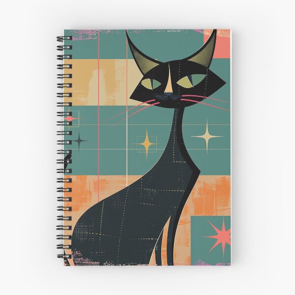 Item preview, Modern Retro Vintage Cat Art designed and sold by nomiraclehere.