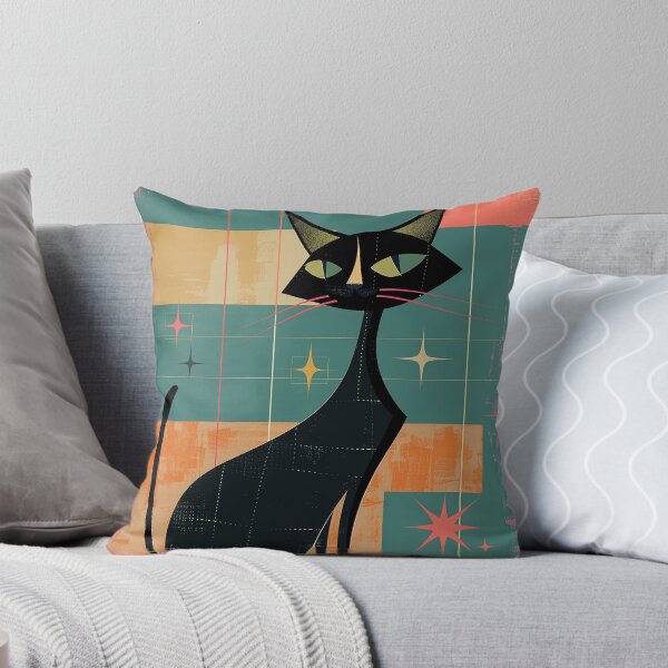 Item preview, Modern Retro Vintage Cat Art designed and sold by nomiraclehere.